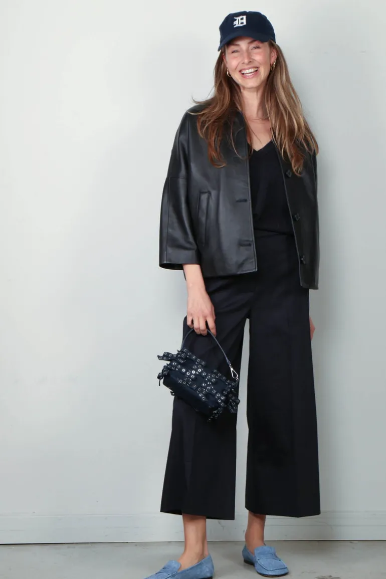 Joseph Broek - Temple Pant Light Gab Str - Navy