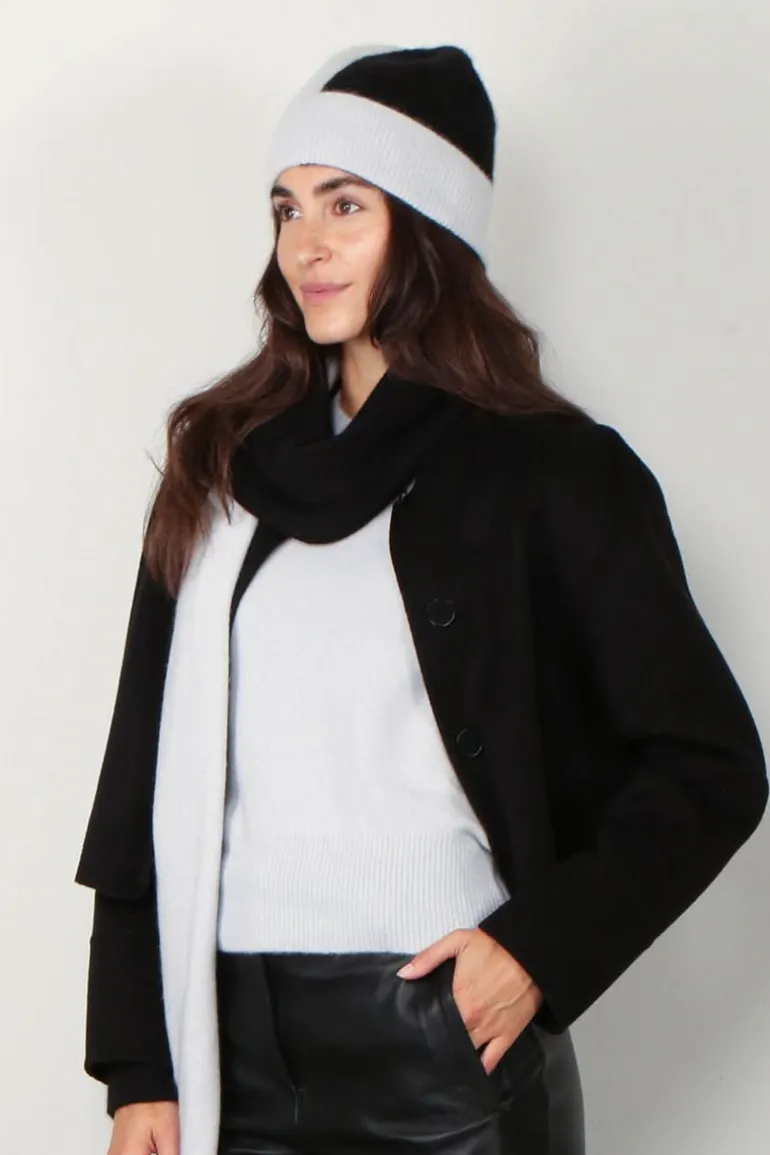 Joseph Muts - Hat-Brushed Cashmere - Frost/Black