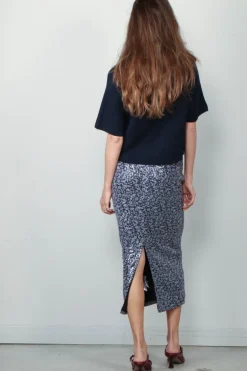 Joseph Top - Rd Nk Ss Linen Blend - Navy