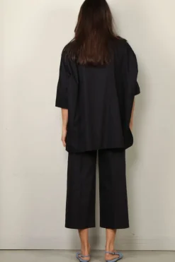 Joseph Blouse - Congo Blouse Poplin Gots - Navy