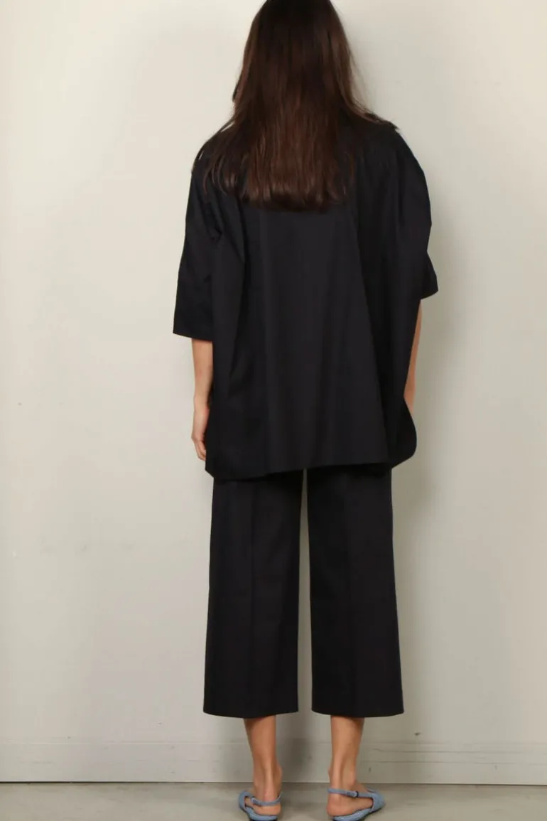 Joseph Blouse - Congo Blouse Poplin Gots - Navy