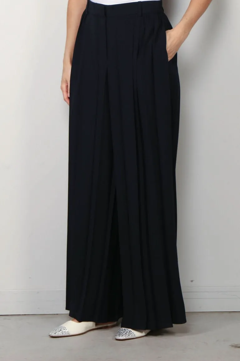 Joseph Broek - Tibre Pant Airy Plisse - Navy