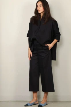 Joseph Blouse - Congo Blouse Poplin Gots - Navy