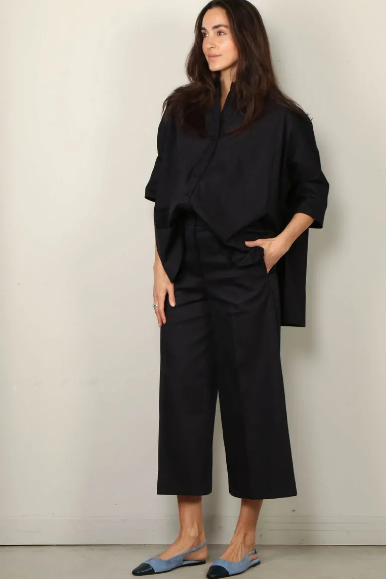 Joseph Blouse - Congo Blouse Poplin Gots - Navy
