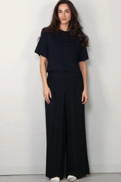 Joseph Broek - Tibre Pant Airy Plisse - Navy