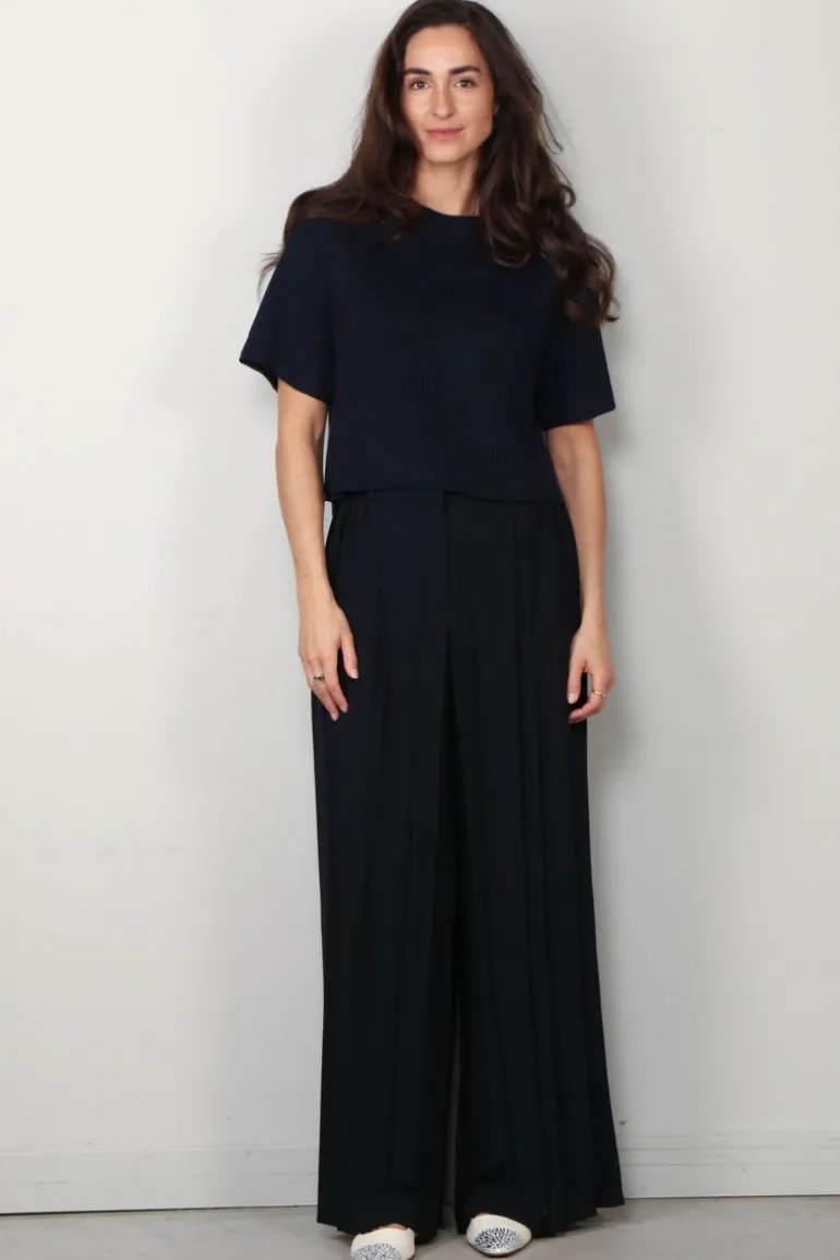 Joseph Broek - Tibre Pant Airy Plisse - Navy