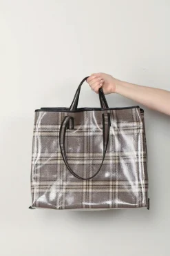 Kassl Editions Tas - Tote Lacquer Wool - Check