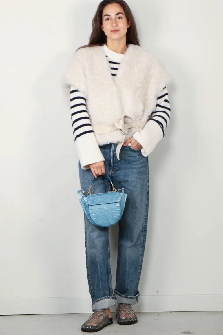 Lisa Yang Trui - Sony stripes - Cream/Navy