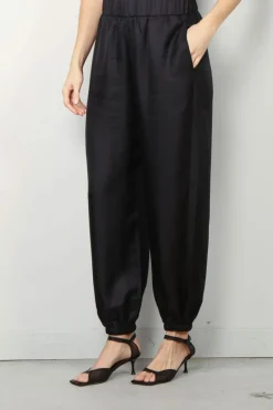 Lisa Yang Broek - High Rise Tapered Trousers - Midnight