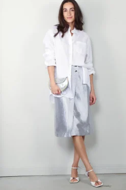 Maria McManus Blouse - A-line Tunic Shirt - White