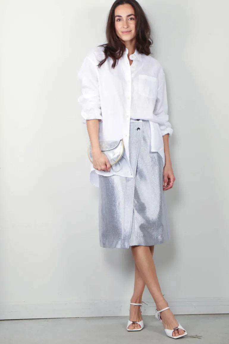 Maria McManus Blouse - A-line Tunic Shirt - White