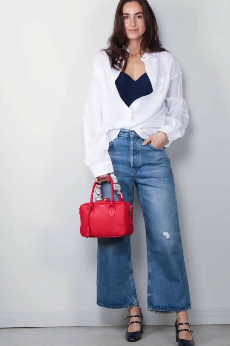 Maria McManus Blouse - A-line Tunic Shirt - White
