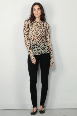 Max Mara Top - Bis - Camel Leopardo