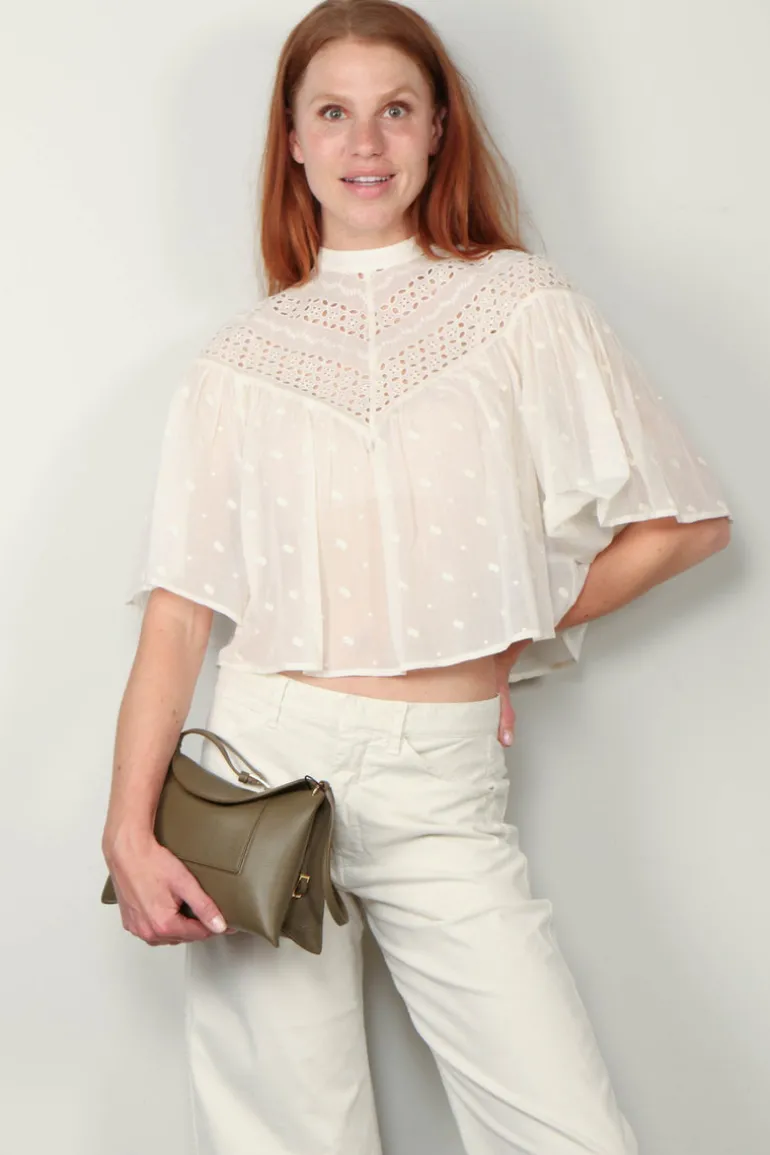 Nili Lotan Blouse - Mikki - Ivory