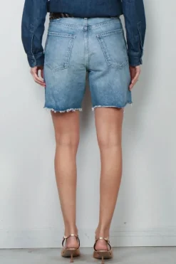 NILI LOTAN shorts - Russel denim short - summer wash