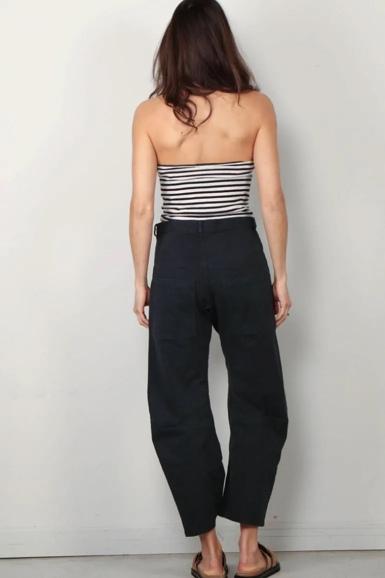 Nili Lotan Halter - Top Britt - Black Ivory Stripe