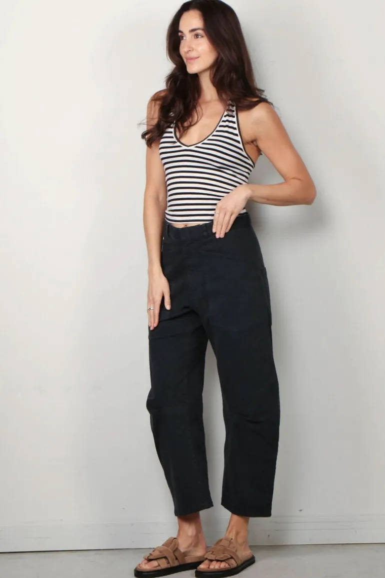 Nili Lotan Halter - Top Britt - Black Ivory Stripe