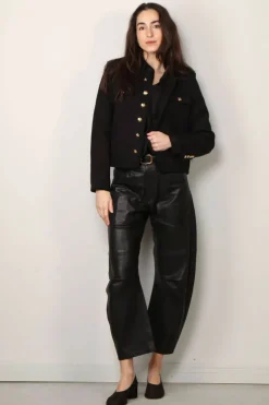 Nili Lotan Broek - Shon - Black Leather