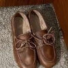 Posa Brushed Boat Loafer - Brown
