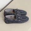 Posa Brushed Boat Loafer - Navy