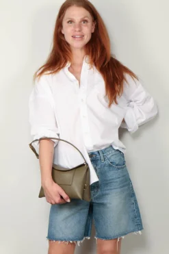R13 Blouse - Drop neck oxford shirt - White
