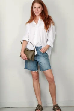 R13 Blouse - Drop neck oxford shirt - White