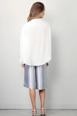 R13 Blouse - Twisted Neck Shirt - White