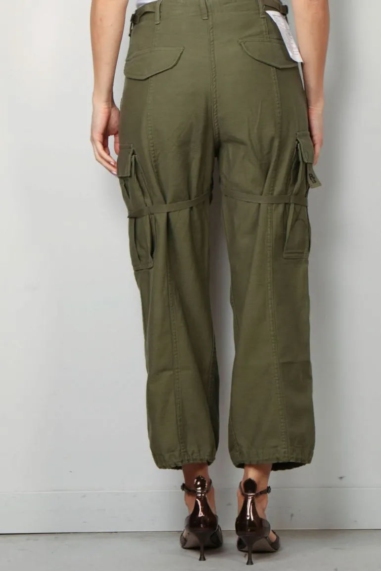 R13 Cargo - Cropped cargo - Vintage olive drab