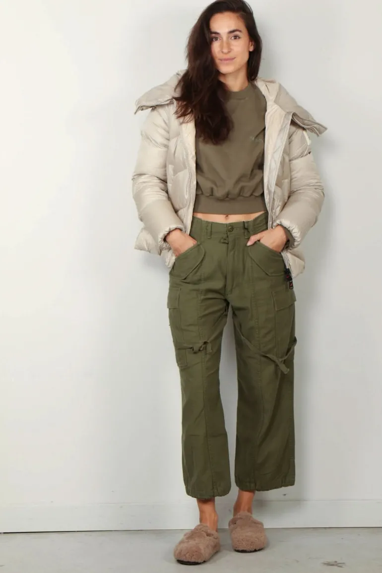 R13 Cargo - Cropped cargo - Vintage olive drab