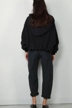 R13 Hoodie - Balloon zip-up hoodie - Black