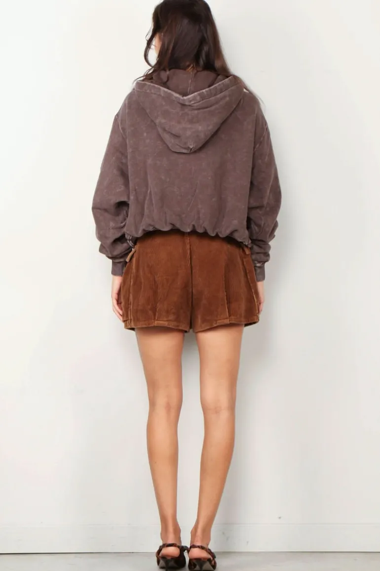 R13 Hoodie - Balloon popover hoodie - Brown