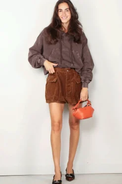R13 Hoodie - Balloon popover hoodie - Brown