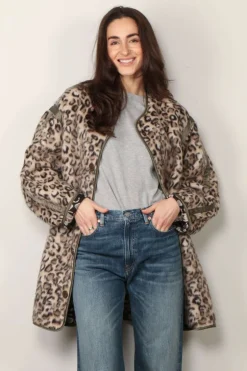 R13 Jas - Taped Liner Coat - Wolly Leopard
