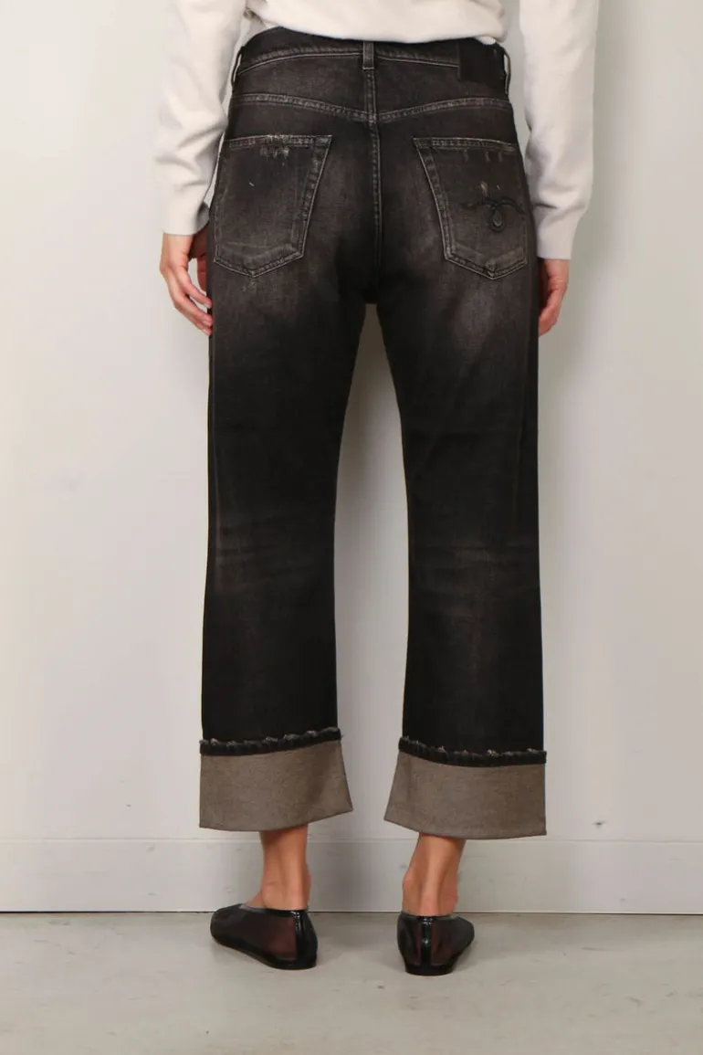 R13 Jeans - Cuffed X-BF jean - Abbey black