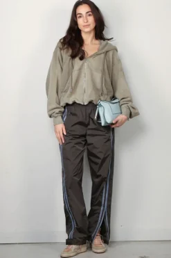R13 Vest - Balloon Zip-Up Hoodie - Faded Olive
