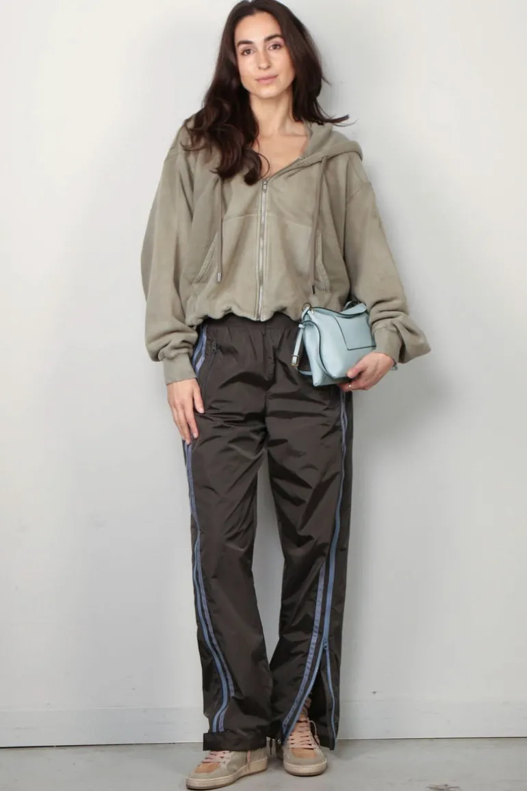 R13 Vest - Balloon Zip-Up Hoodie - Faded Olive
