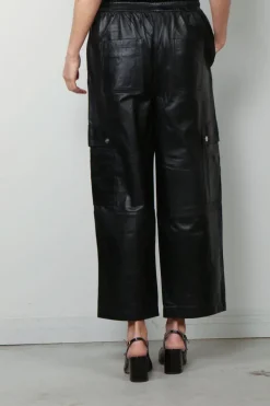 Raiine Broek - Hill - Leather - Black
