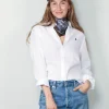 Ralph Lauren Blouse - Classic Long Sleeve Button Front Shirt - White