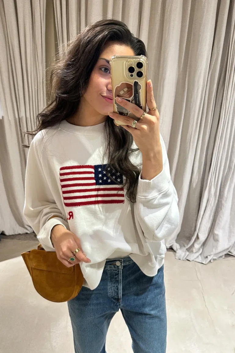 Ralph Lauren Sweater - Logo Flag French Terry Crewneck - Nevis