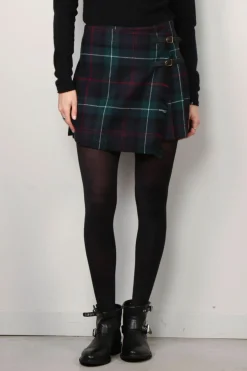 Ralph Lauren Rok - Plaid Pleated Wrap Skirt - Tartan