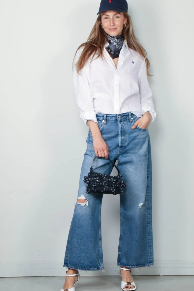 Ralph Lauren Blouse - Classic Long Sleeve Button Front Shirt - White