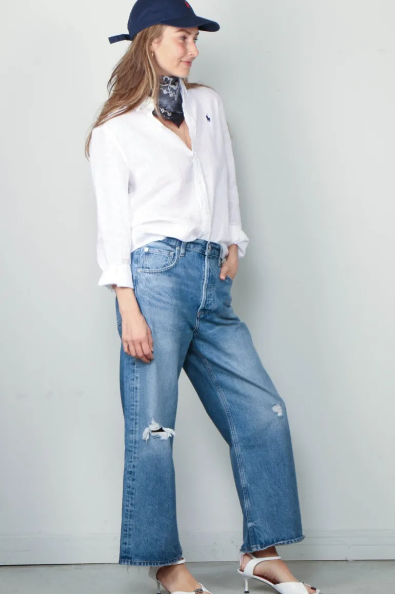 Ralph Lauren Blouse - Classic Long Sleeve Button Front Shirt - White