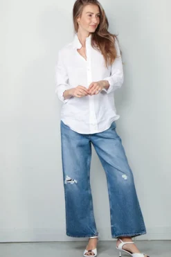 Ralph Lauren Blouse - Classic Long Sleeve Button Front Shirt - White