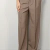 RÓHE Broek - Relaxed single pleated trousers - Khaki