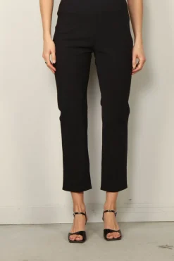 RÓHE Broek - Cigarette Leg Scuba Trousers - Black