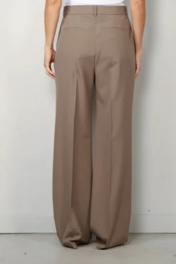 RÓHE Broek - Relaxed single pleated trousers - Khaki
