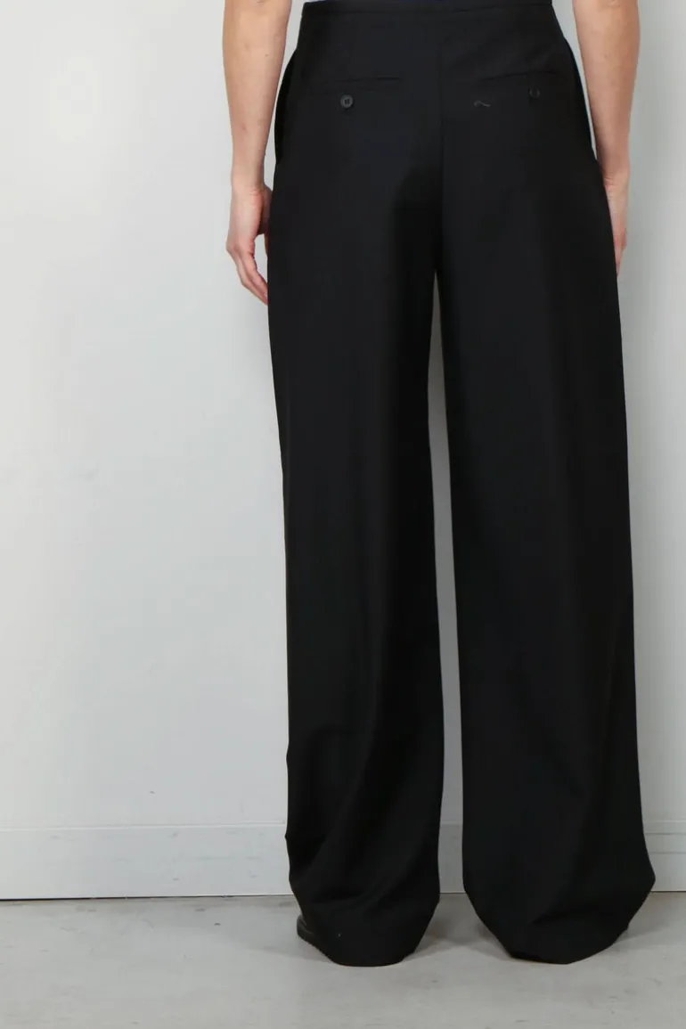 RÓHE Broek - Relaxed Drawstring Trousers - Black
