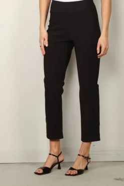 RÓHE Broek - Cigarette Leg Scuba Trousers - Black