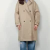 RÓHE Jas - Garden Coat With Suede Collar - Sand