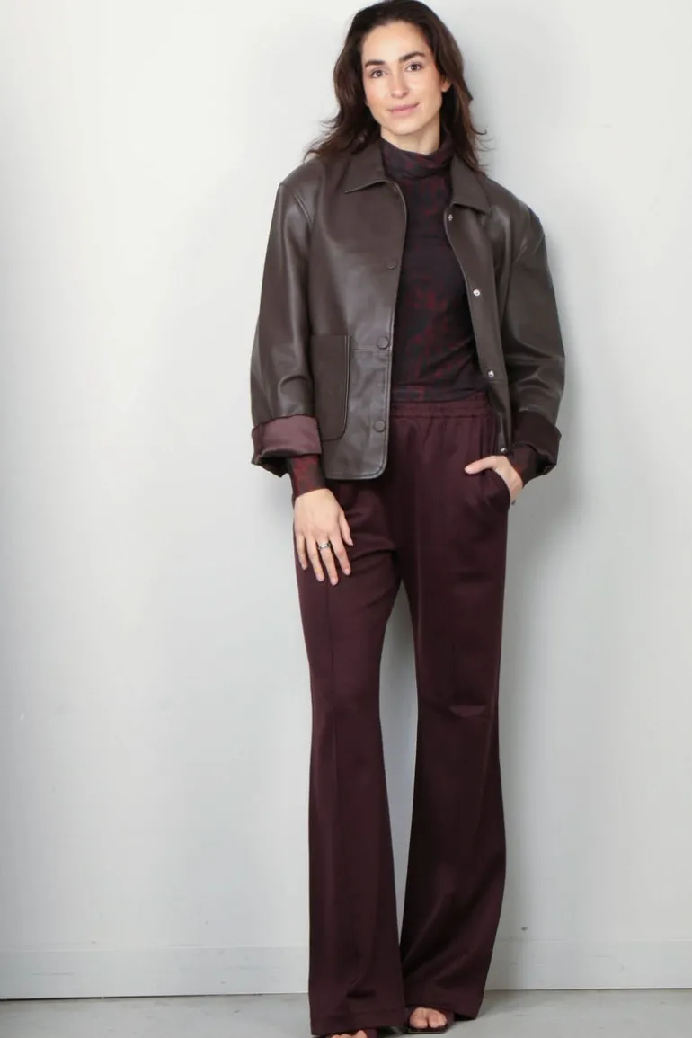 RÓHE Jasje - Leather Jacket With Patch Pockets - Earth